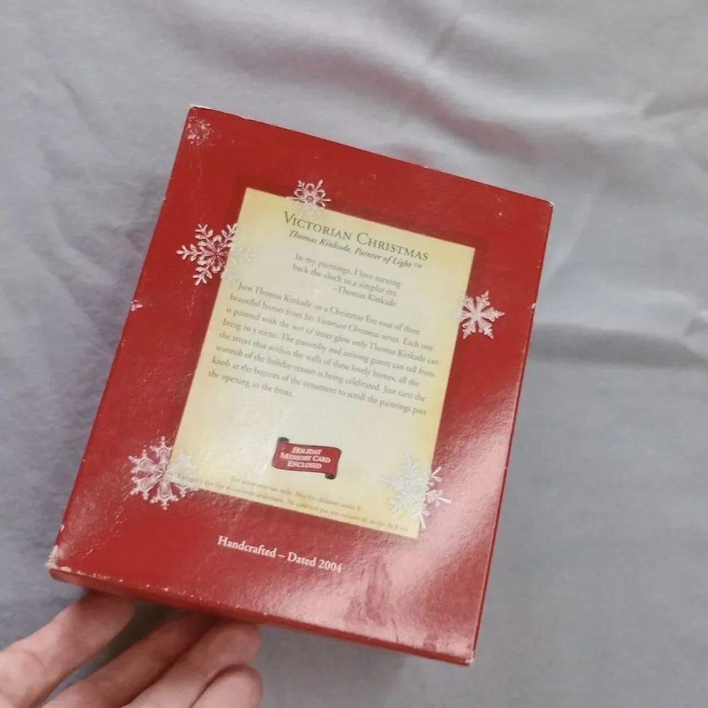 Hallmark Keepsake Ornament Vtg 2004 Thomas Kinkade Victorian Christmas w/ Box